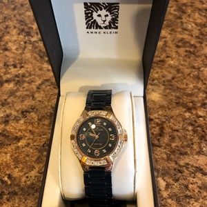 Anne Klein Ceramic Gold Watch
